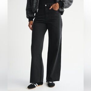 Abercrombie high rise wide leg jeans